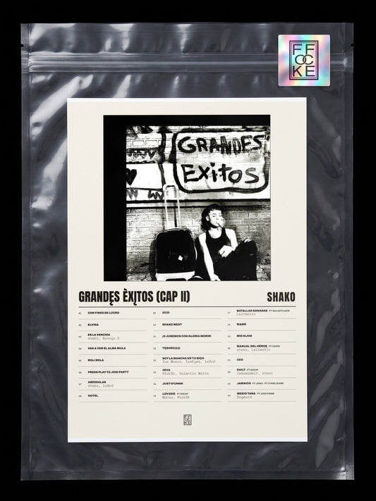 Póster de grandęs èxįtos (cap II) de Shako en una bolsa sellada con sticker FFOCKE