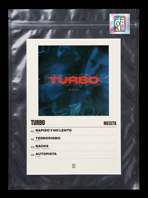Póster de TURBO de Mesita en una bolsa sellada con sticker FFOCKE