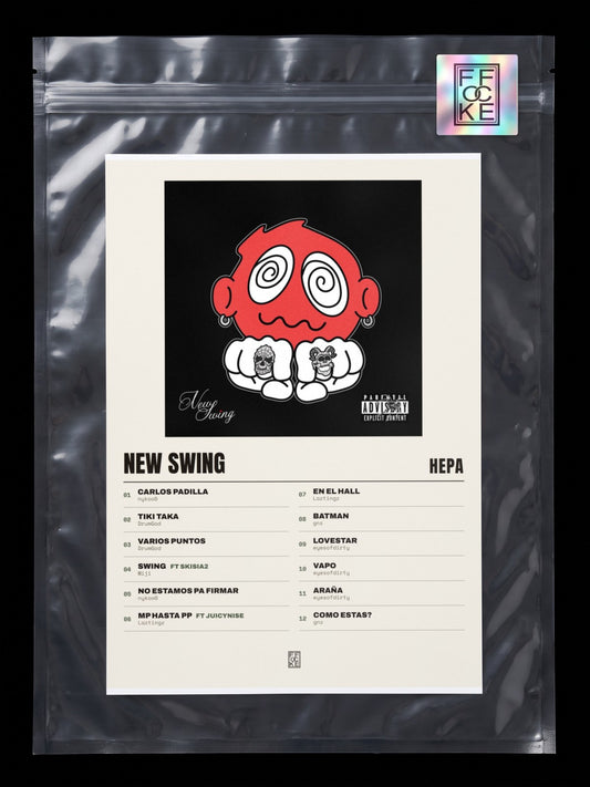 Póster de New Swing de Hepa en una bolsa sellada con sticker FFOCKE