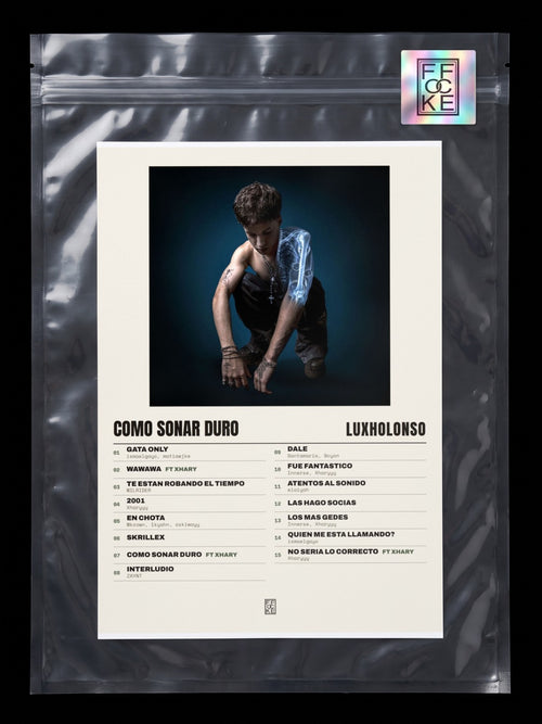 Póster de Como Sonar Duro de luxholonso en una bolsa sellada con sticker FFOCKE