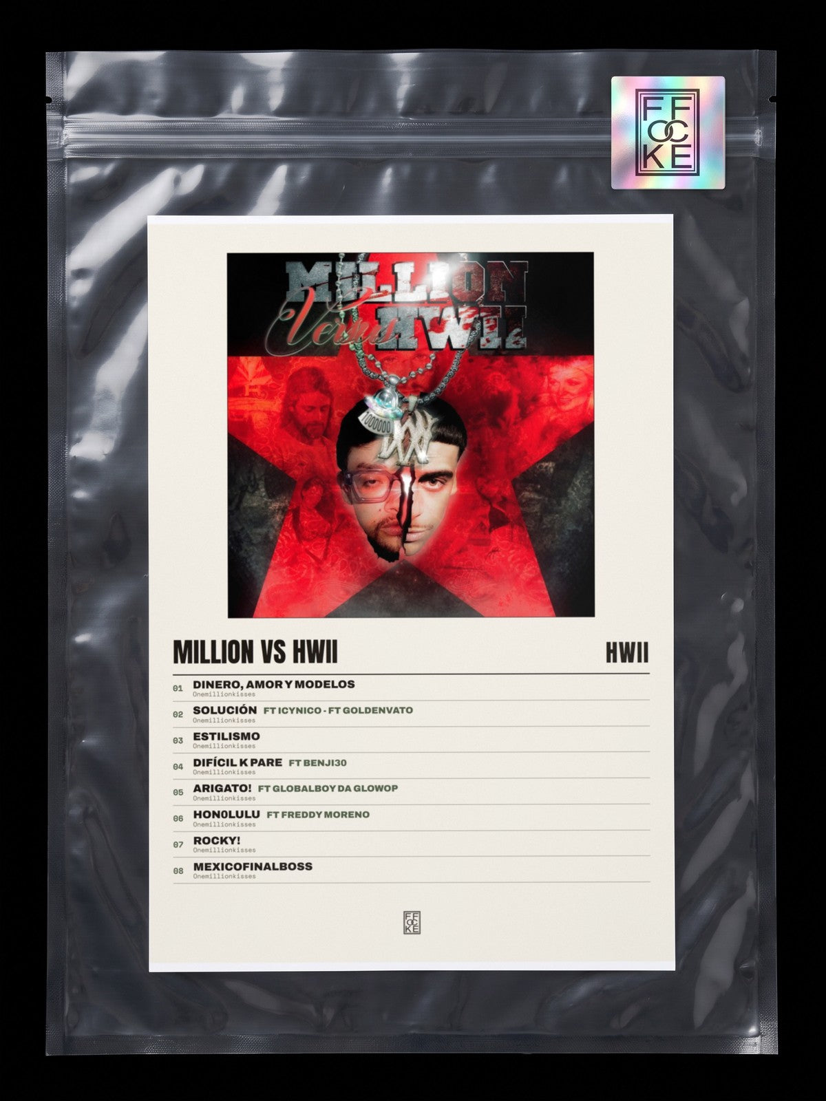 Póster de MILLION vs HWII de Hwii en una bolsa sellada con sticker FFOCKE
