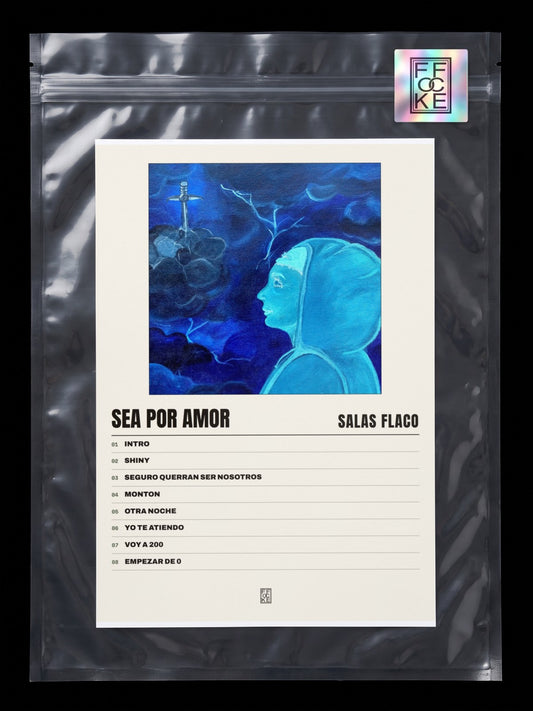 Póster de Sea por Amor de Salas Flaco en una bolsa sellada con sticker FFOCKE